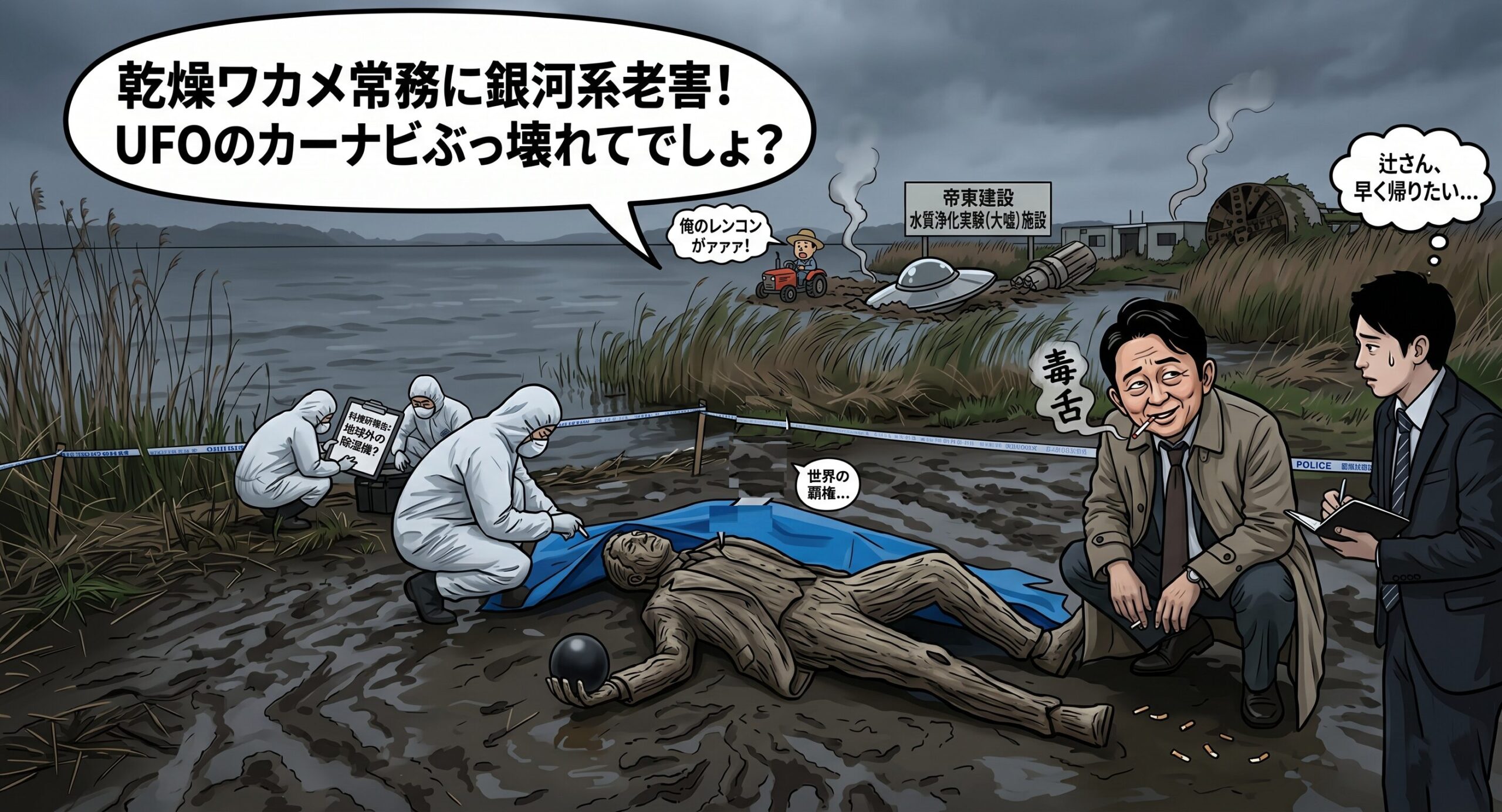 湖畔捜査で宇宙人、そして有吉