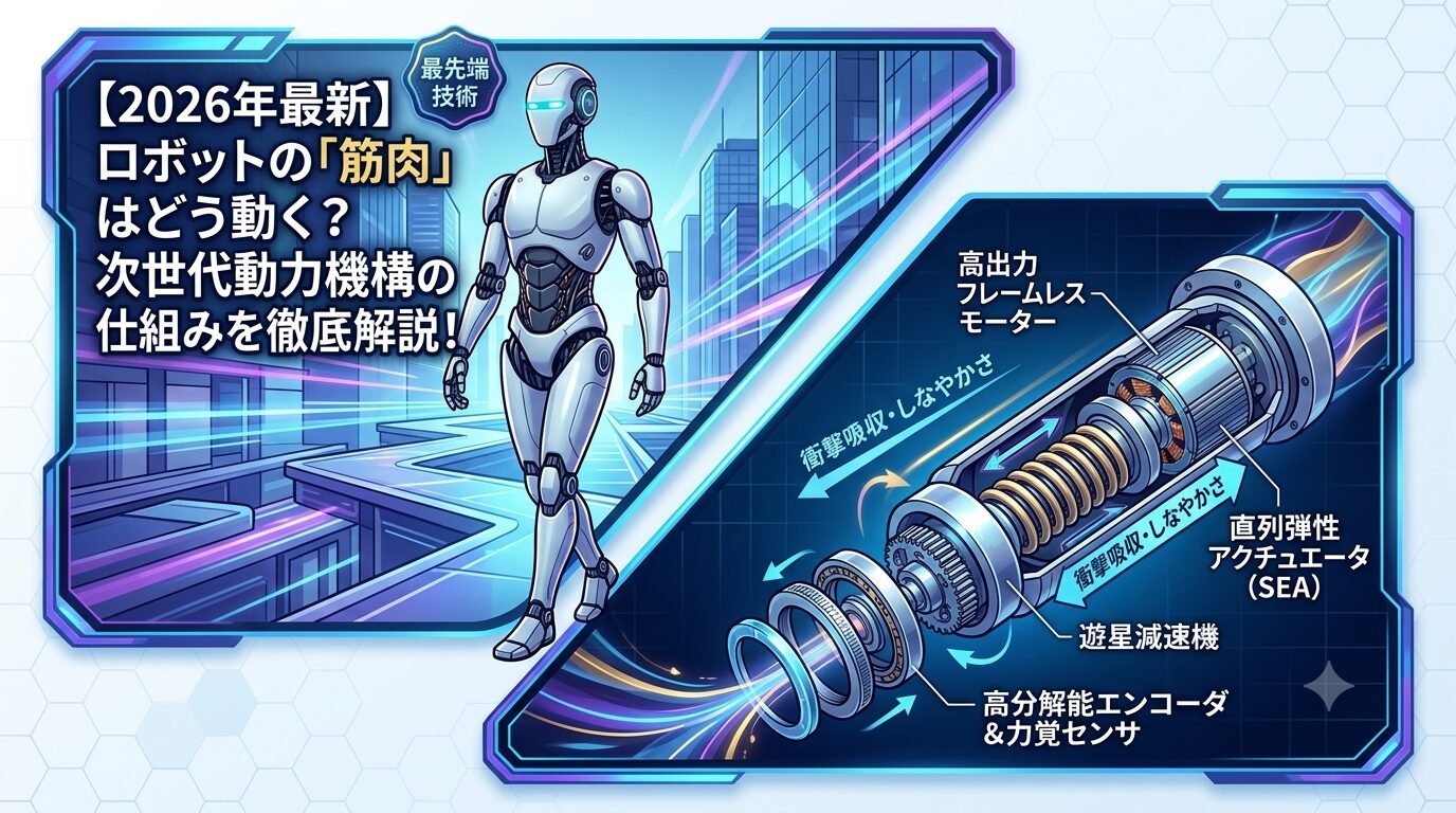 【2026年最新】ロボットの「筋肉」はどう動く？次世代動力機構の仕組みを徹底解説！